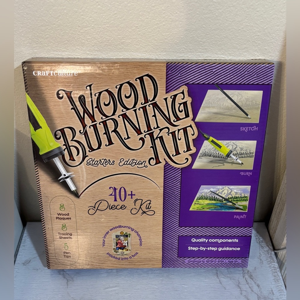 Wood Burning Kit by Craft Culture Starter Edition SEALED, NEW, COMPLETE.
